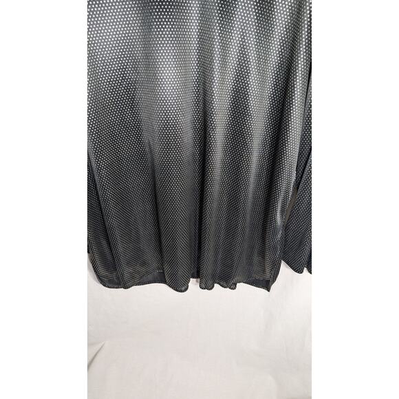 Vtg Fundamental Things Wmns Long Sleeve Polka Dot black Blouse Sz 40/20 Sheer - Picture 3 of 7